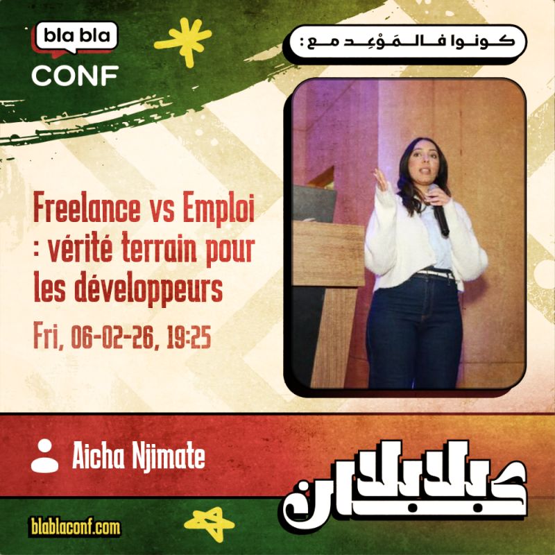 Talk d'Aicha Njimate à la BlaBla Conf : Freelance vs Emploi